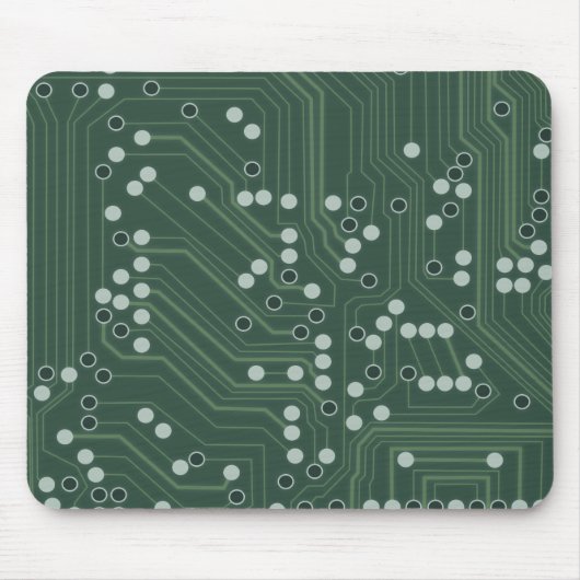 Hintergrundmuster Art des Green Circuit Board Mousepad (Vorne)