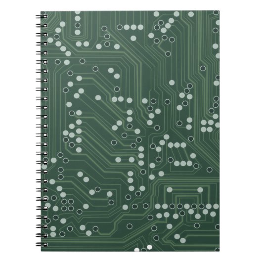 Hintergrundmuster Art des Green Circuit Board Notizblock (Vorderseite)