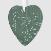 Hintergrundmuster Art des Green Circuit Board Ornament (Vorderseite)