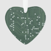Hintergrundmuster Art des Green Circuit Board Ornament (Vorderseite)