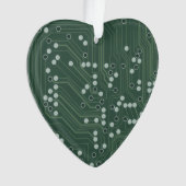 Hintergrundmuster Art des Green Circuit Board Ornament (Vorderseite)