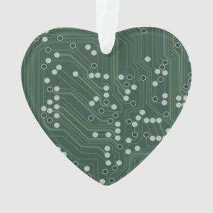 Hintergrundmuster Art des Green Circuit Board Ornament
