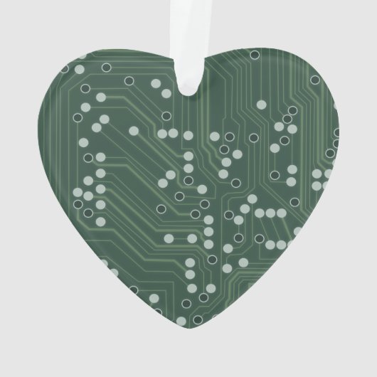 Hintergrundmuster Art des Green Circuit Board Ornament (Rückseite)