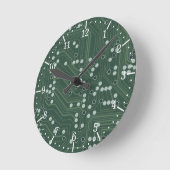 Hintergrundmuster Art des Green Circuit Board Runde Wanduhr (Winkel)