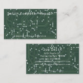 Hintergrundmuster Art des Green Circuit Board Visitenkarte (Vorne/Hinten)