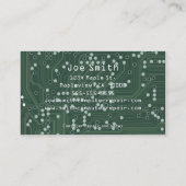 Hintergrundmuster Art des Green Circuit Board Visitenkarte (Rückseite)