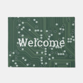 Hintergrundmuster der grünen Leiterplatte Art Door Fußmatte (Vorderseite)