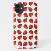 Hintergrundmuster für Minimalistische Erdbeeren Case-Mate iPhone Hülle (Rückseite)