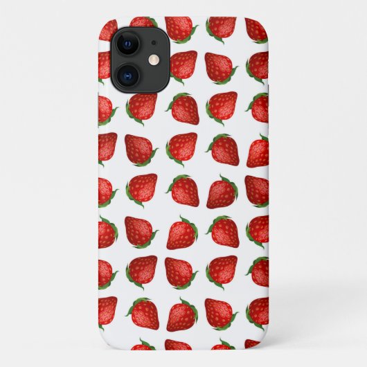 Hintergrundmuster für Minimalistische Erdbeeren Case-Mate iPhone Hülle (Rückseite)