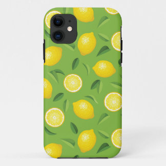 Hintergrundmuster für Zitronen iPhone 11 Hülle