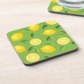 Hintergrundmuster für Zitronen Getränkeuntersetzer (Linke Seite)
