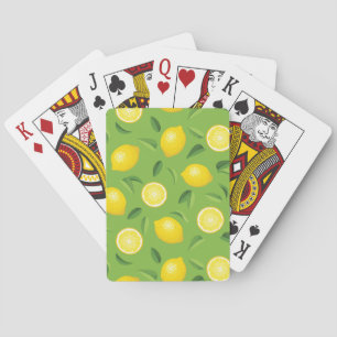 Hintergrundmuster für Zitronen Spielkarten