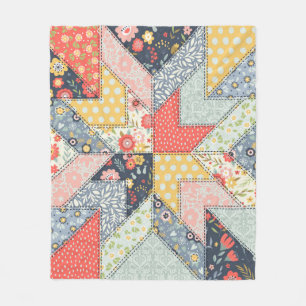 Hintergrundmuster im Vintagen Stil. Patchwork dec Fleecedecke