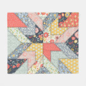 Hintergrundmuster im Vintagen Stil. Patchwork dec Fleecedecke (Vorderseite (Horizontal))