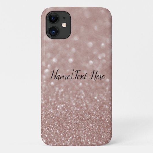 Hintergrundname des Rose Gold Glitzer-Musters Case-Mate iPhone Hülle (Rückseite)