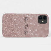 Hintergrundname des Rose Gold Glitzer-Musters Case-Mate iPhone Hülle (Rückseite (Horizontal))