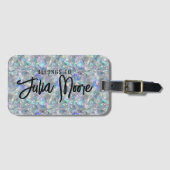 Hintergrundname für den holografischen Opal Stone Gepäckanhänger (Vorderseite (Horizontal))