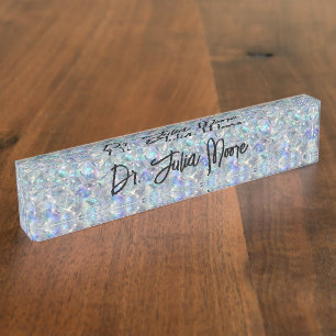 Hintergrundname für den holografischen Opal Stone Namensplakette