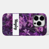 Hintergrundname für lila Blumen Case-Mate iPhone Hülle (Rückseite (Horizontal))