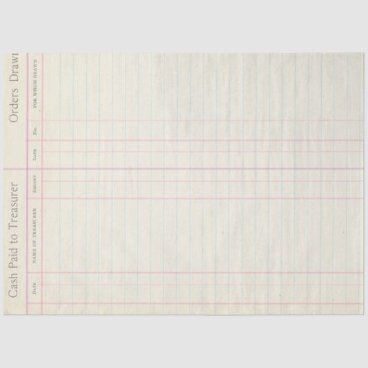 Hintergrundpapier für Junk Journal Ledger Seidenpapier (Vorderseite)