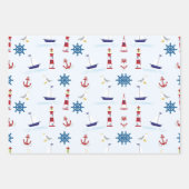Hintergrundpapier für nautische Tapeten Geschenkpapier Set (Vorderseite)