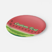 Hintergrundpapier für Wassermelone Pappteller (Schrägansicht)
