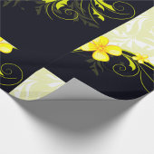 Hintergrundpapier mit gelbem Blumenmuster Geschenkpapier