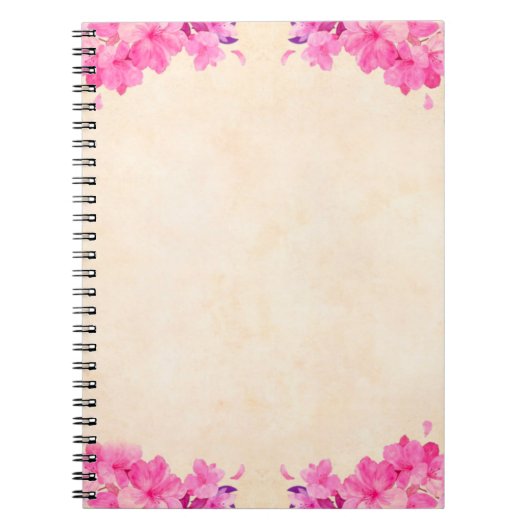 Hintergrundpapier zur Blume Notizblock (Vorderseite)