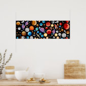 Hintergrundplakat für das Sonnensystem Poster (Küche)