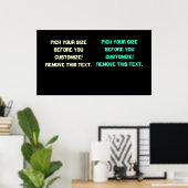 Hintergrundposter-Leerzeichen groß bis klein Siehe Poster (Heimbüro)