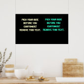 Hintergrundposter-Leerzeichen groß bis klein Siehe Poster (Küche)