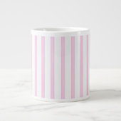 Hintergrundrosa Farbstreifen Jumbo-Tasse (Vorderseite)