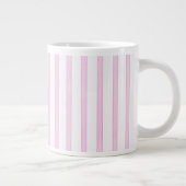 Hintergrundrosa Farbstreifen Jumbo-Tasse (Rechts)