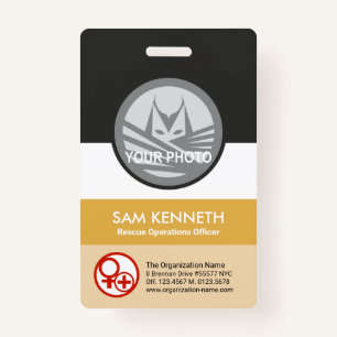 Hintergrundspalte Box Round Foto Template Mitarbei Ausweis