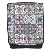 Hintergrundspuren/Talavera inspiriert Fliesen 2 Rucksack (Vorderseite)