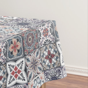 Hintergrundspuren/Talavera inspiriert Fliesen 2 Tischdecke