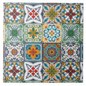 Hintergrundspuren/Talavera-inspirierte Fliesen (Vorderseite)