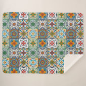 Hintergrundspuren/Talavera-inspirierte Fliesen Sherpadecke (Vorderseite (Horizontal))