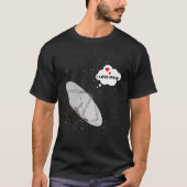 Hintergrundstars für Satellitenbildschirme Phrase T-Shirt (Vorderseite)