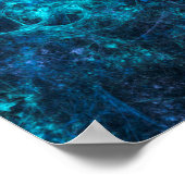 Hintergrundtextur blaue Blase Poster (Ecke)