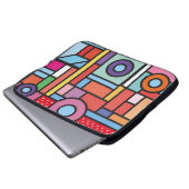 Hintergrundtextur der Steinmauer. Hintergrund und Laptopschutzhülle (Vorne Knopf)