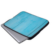 Hintergrundtextur Holz blau Laptopschutzhülle (Vorne Knopf)