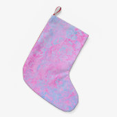 Hintergrundtextur rosa hellblau kleiner weihnachtsstrumpf (Vorderansicht (hängend))