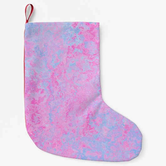 Hintergrundtextur rosa hellblau kleiner weihnachtsstrumpf (Vorderseite)