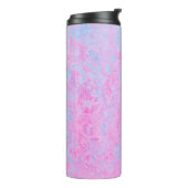 Hintergrundtextur rosa hellblau thermosbecher (Nach links gedreht)