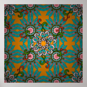 Hintergrundtextur, Tapete, Blumenmotiv im Protokol Poster