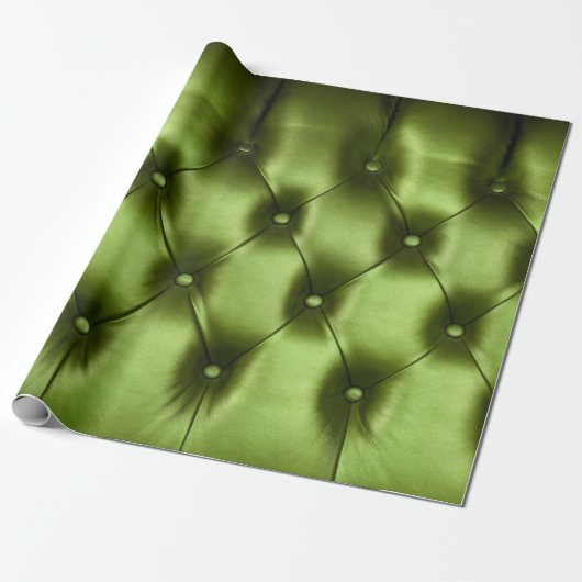 Hintergrundtextur von dunkelgrünem Capiton echt  Geschenkpapier (Ungerollt)