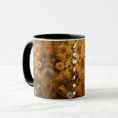 Hintergrundüberlagerung einer Mustard Boho Floral  Tasse (Vorderseite Links)