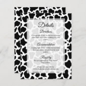 Hintergrundverschlusskarte des Kuhmusters Begleitkarte (Vorne/Hinten)