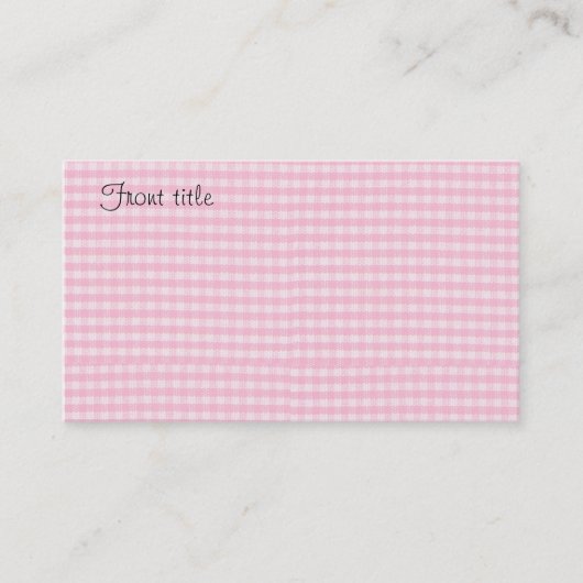 Hintergrundvorlage für die rosa Checkerboard-Struk Visitenkarte (Vorderseite)